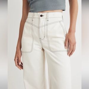 Madewell Wide-Leg Utility Pants in Garment Dyed Canvas